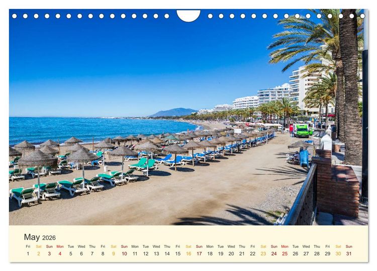 Produktbild: Costa del Sol - the sunny side of Andalusia (Wall Calendar 2026 DIN A4 landscape), CALVENDO 12 Month Wall Calendar
