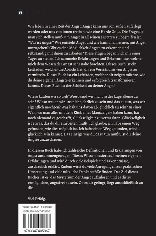 Produktbild: Das Buch der Angst