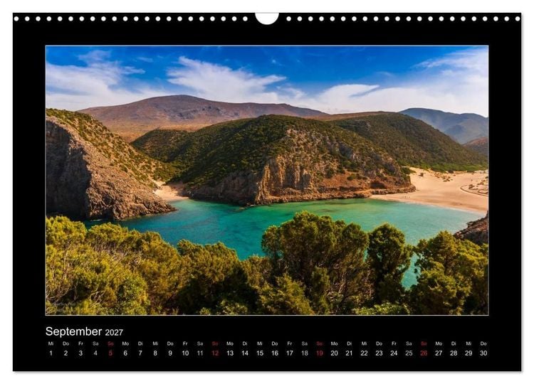 Produktbild: Die Trauminsel Sardinien (Wandkalender 2027 DIN A3 quer), CALVENDO Monatskalender