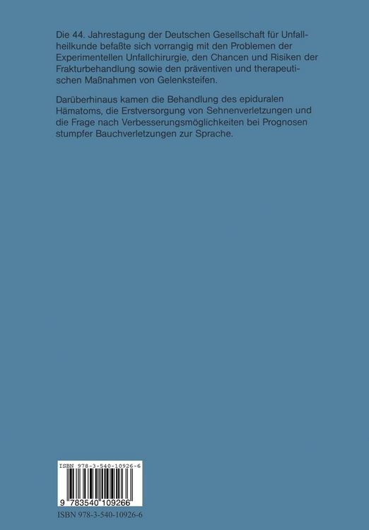 Produktbild: 44. Jahrestagung der Deutschen Gesellschaft f&uuml;r Unfallheilkunde e.V.