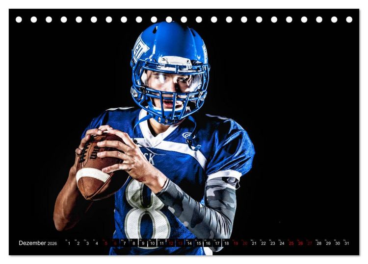 Produktbild: American Football - Athleten (Tischkalender 2026 DIN A5 quer), CALVENDO Monatskalender