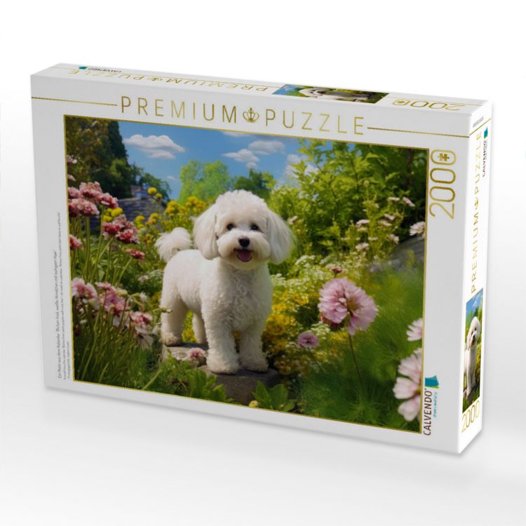 Produktbild: CALVENDO Puzzle Ein Motiv aus dem Kalender "Bichon fris&eacute;, wei&szlig;e H&uuml;ndchen mit lockigem Haar" | 2000 Teile Lege-Gr&ouml;&szlig;e 90x67cm Foto-Puzzle f&uuml;r gl&uuml;ckliche