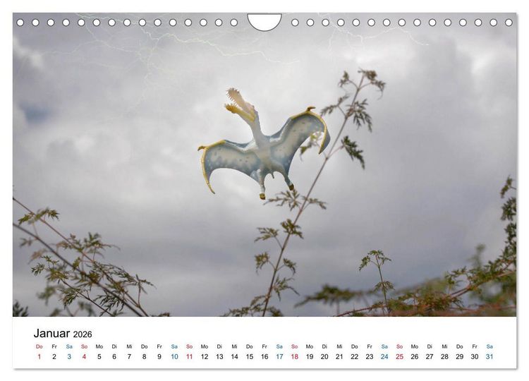 Produktbild: Faszination Urzeit - wenn Spielzeugdinos zum Leben erwachen (Wandkalender 2026 DIN A4 quer), CALVENDO Monatskalender