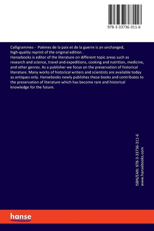 Produktbild: Calligrammes
