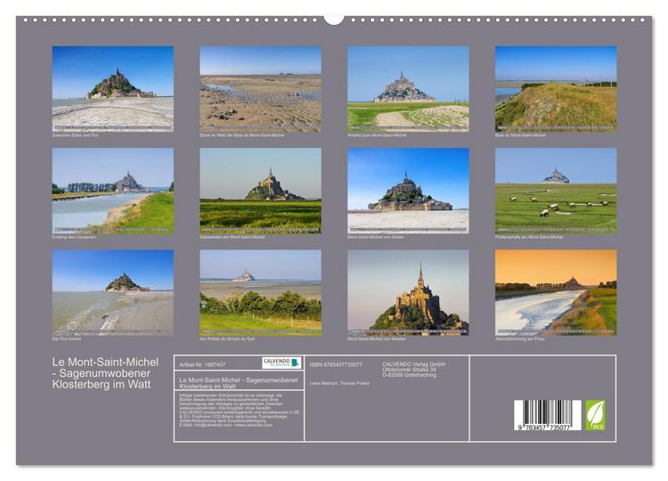 Produktbild: Le Mont-Saint-Michel - Sagenumwobener Klosterberg im Watt (hochwertiger Premium Wandkalender 2026 DIN A2 quer), Kunstdruck in Hochglanz