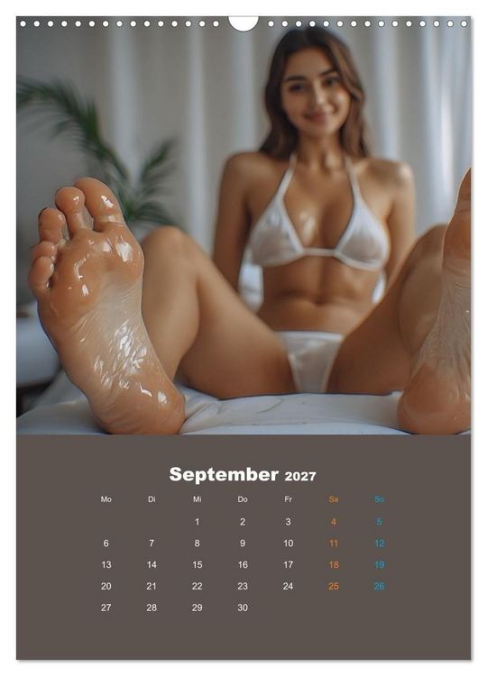 Produktbild: Einge&ouml;lt - Sexy Frauen Kalender (Wandkalender 2027 DIN A3 hoch), CALVENDO Monatskalender