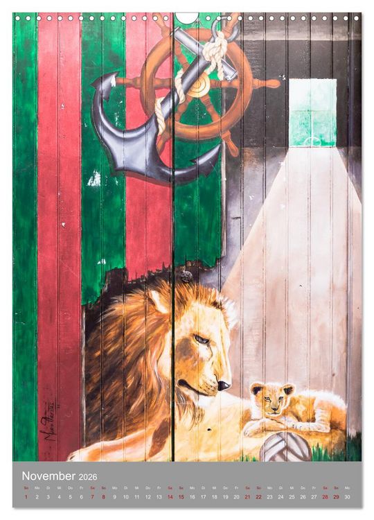 Produktbild: Street Art - Funchals T&uuml;ren der Phantasie (Wandkalender 2026 DIN A3 hoch), CALVENDO Monatskalender