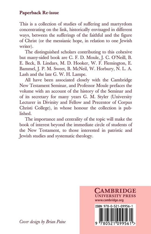 Produktbild: Suffering and Martyrdom in the New Testament