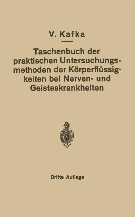 Produktbild: Taschenbuch der praktischen Untersuchungsmethoden der K&ouml;rperfl&uuml;ssigkeiten bei Nerven- und Geisteskrankheiten