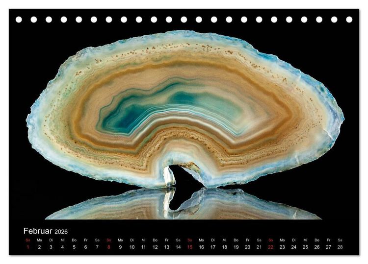 Produktbild: Leuchtende Achate (Tischkalender 2026 DIN A5 quer), CALVENDO Monatskalender