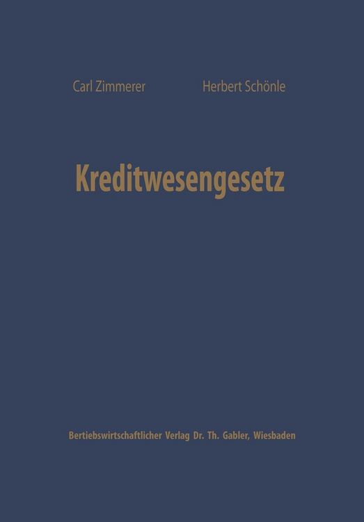 Produktbild: Kreditwesengesetz