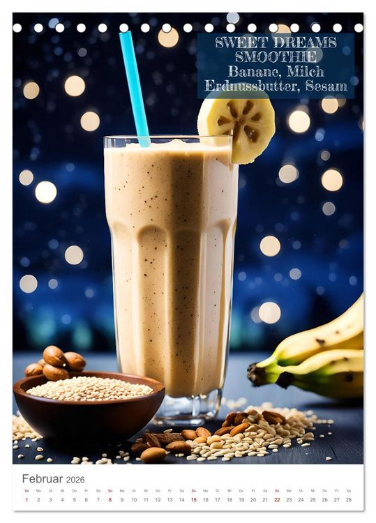 Produktbild: Vitamine im Glas - Gesunde Smoothie Kreationen (Tischkalender 2026 DIN A5 hoch), CALVENDO Monatskalender
