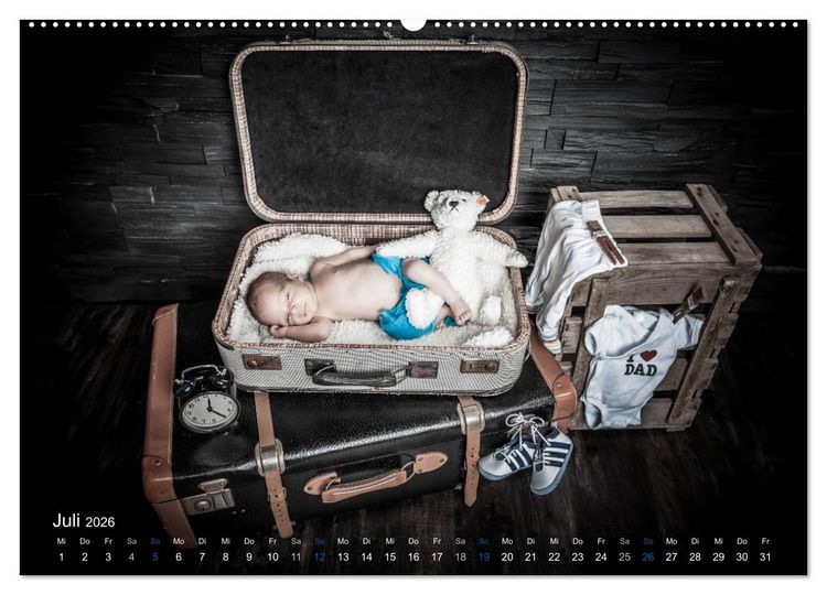 Produktbild: Baby - s&uuml;&szlig;e Tr&auml;ume (Wandkalender 2026 DIN A2 quer), CALVENDO Monatskalender
