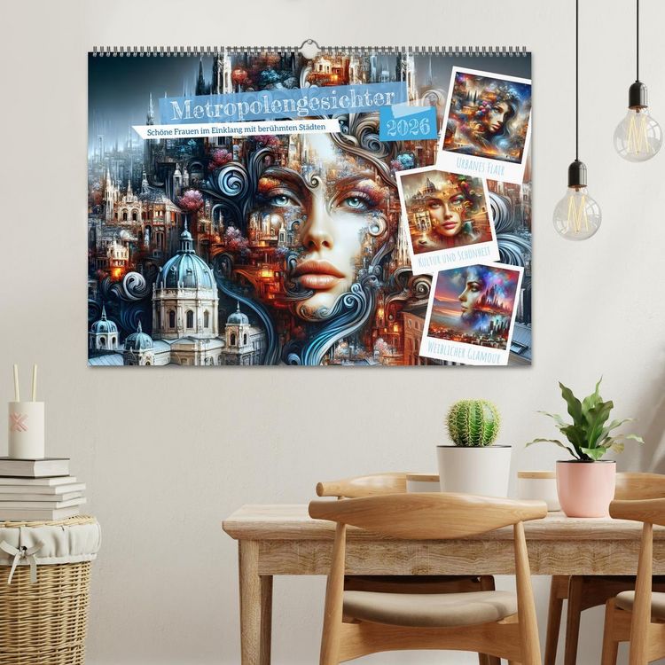 Produktbild: Metropolengesichter (Wandkalender 2026 DIN A2 quer), CALVENDO Monatskalender