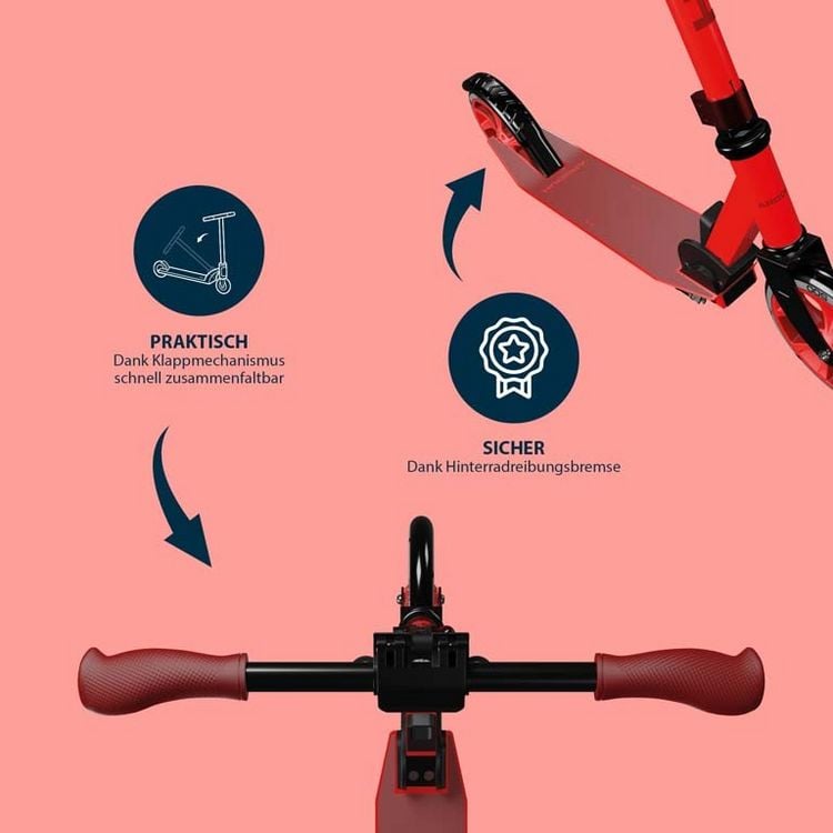 Produktbild: HUDORA 14452 - Scooter Up 200, red, Alu-Cityroller