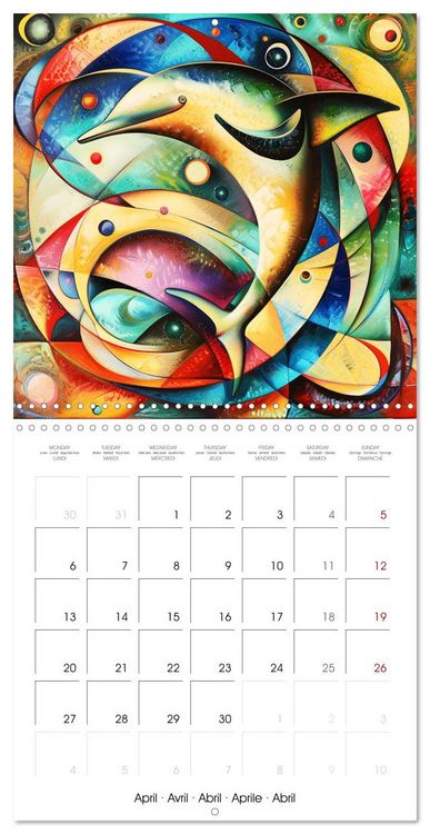 Produktbild: Symphonie animale color&eacute;e (Calendrier mural carr&eacute; 2026 30x30 cm) Calendrier double avec une page pour vos prises de notes