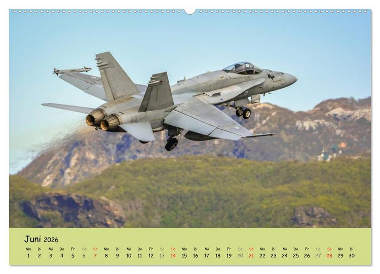 Produktbild: Luft&uuml;berlegenheit - Kampfjets in Aktion (Wandkalender 2026 DIN A2 quer), CALVENDO Monatskalender