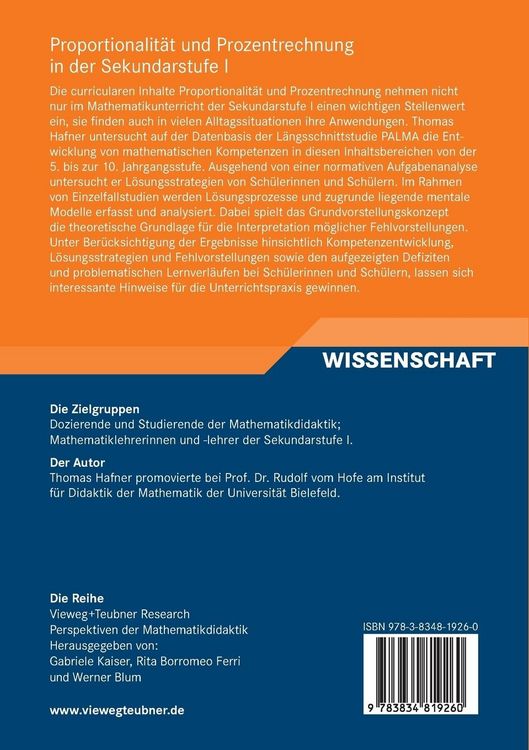 Produktbild: Proportionalit&auml;t und Prozentrechnung in der Sekundarstufe I