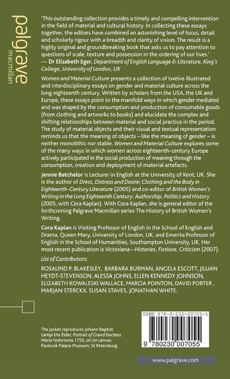 Produktbild: Women and Material Culture, 1660-1830
