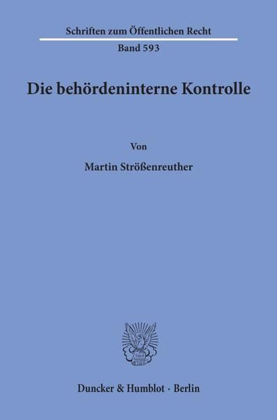 Produktbild: Die beh&ouml;rdeninterne Kontrolle.