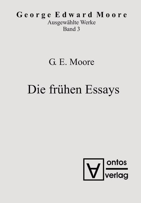Produktbild: Die fr&uuml;hen Essays