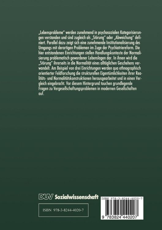 Produktbild: Institutionalisierung psychosozialer Versorgung