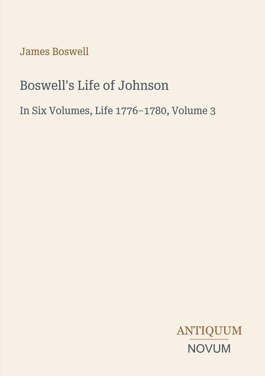 Produktbild: Boswell's Life of Johnson