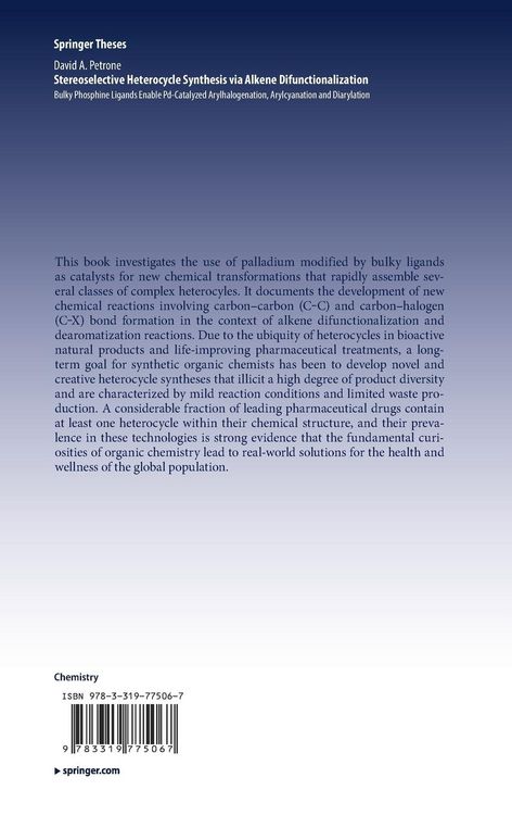 Produktbild: Stereoselective Heterocycle Synthesis via Alkene Difunctionalization