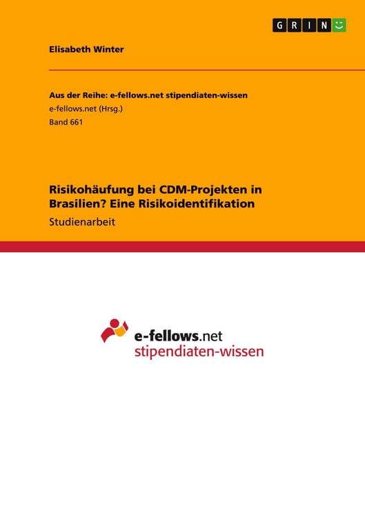 Produktbild: Risikoh&auml;ufung bei CDM-Projekten in Brasilien? Eine Risikoidentifikation