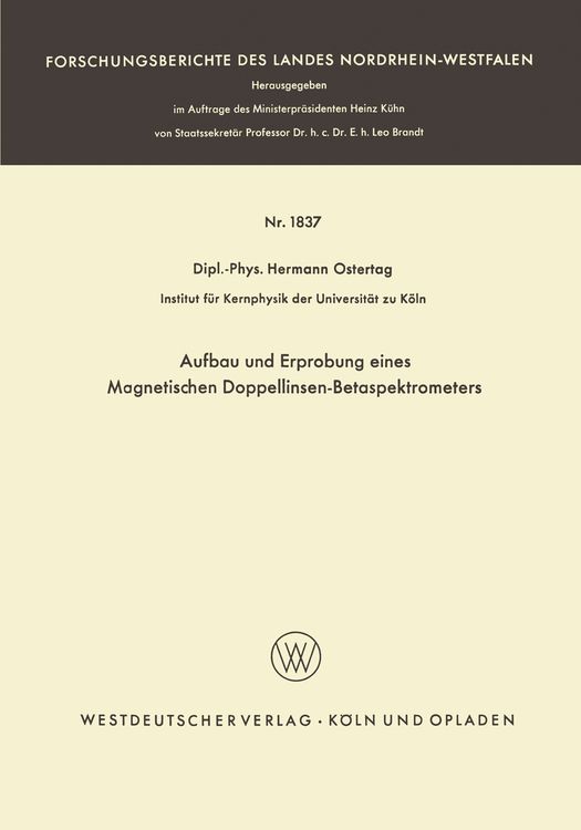 Produktbild: Aufbau und Erprobung eines Magnetischen Doppellinsen-Betaspektrometers