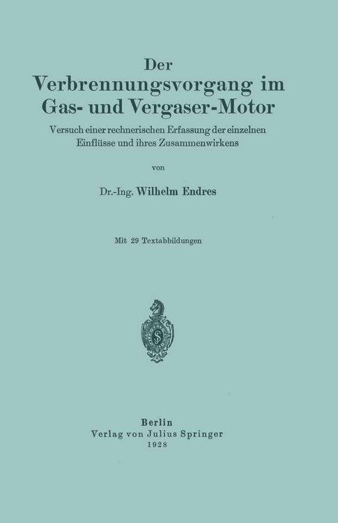Produktbild: Der Verbrennungsvorgang im Gas- und Vergaser-Motor