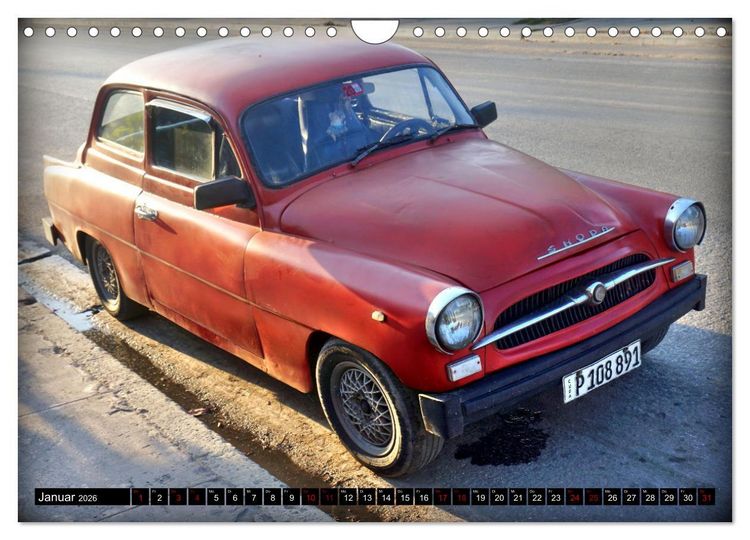 Produktbild: SKODA HITS - Oldtimer der CSSR in Kuba (Wandkalender 2026 DIN A4 quer), CALVENDO Monatskalender