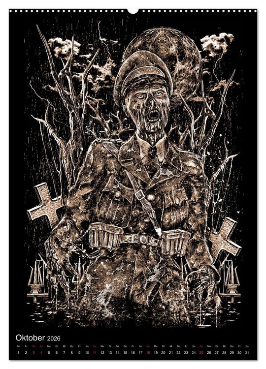 Produktbild: BLOODBOY/WAR ILLUSTRATION (hochwertiger Premium Wandkalender 2026 DIN A2 hoch), Kunstdruck in Hochglanz