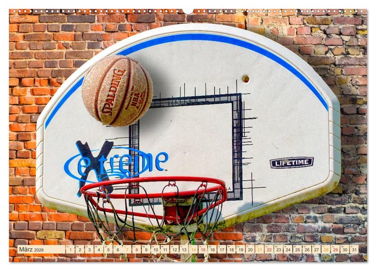 Produktbild: Basketball - so cool (Wandkalender 2026 DIN A2 quer), CALVENDO Monatskalender