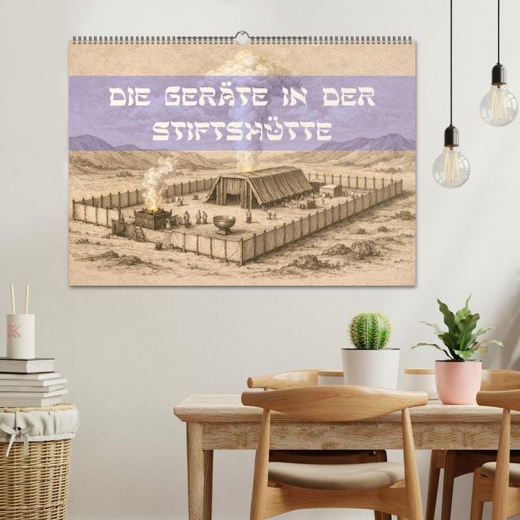 Produktbild: Die Ger&auml;te in der Stiftsh&uuml;tte - Bilder und hebr&auml;ische Begriffe (Wandkalender 2027 DIN A2 quer), CALVENDO Monatskalender