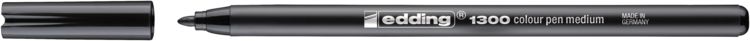 Produktbild: edding 1300 Fasermaler medium schwarz