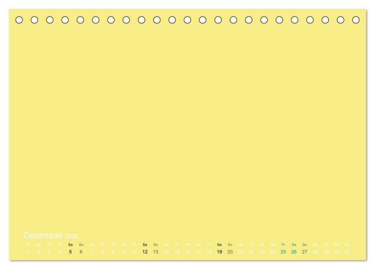 Produktbild: Bastelkalender - Gelb (Tischkalender 2026 DIN A5 quer), CALVENDO Monatskalender