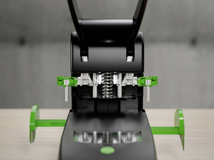 Produktbild: Novus Office 025-0651 Blocklocher 60-B2200RENEW Schwarz/Gr&uuml;n max. Einstellformat: DIN A4 200 Bl. (80 g/m&sup2;)