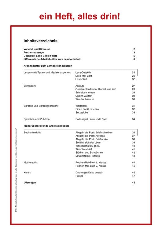 Produktbild: Literaturprojekt zu Die Geschichte vom L&ouml;wen, der nicht schreiben konnte