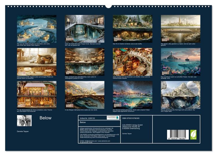 Produktbild: Below (hochwertiger Premium Wandkalender 2027 DIN A2 quer), Kunstdruck in Hochglanz