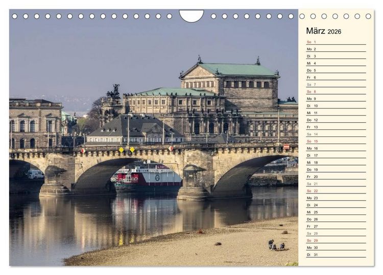 Produktbild: Dresden - Wundersch&ouml;nes Elbflorenz (Wandkalender 2026 DIN A4 quer), CALVENDO Monatskalender