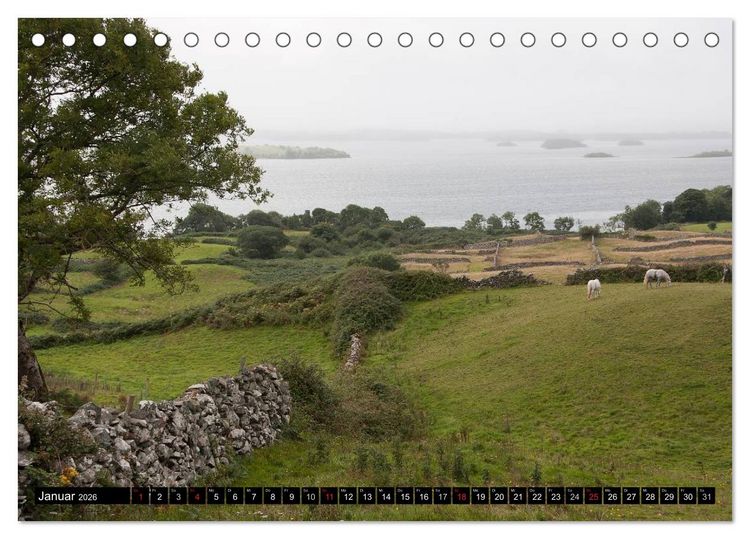Produktbild: Quer durch Irland - Landschaften pur (Tischkalender 2026 DIN A5 quer), CALVENDO Monatskalender