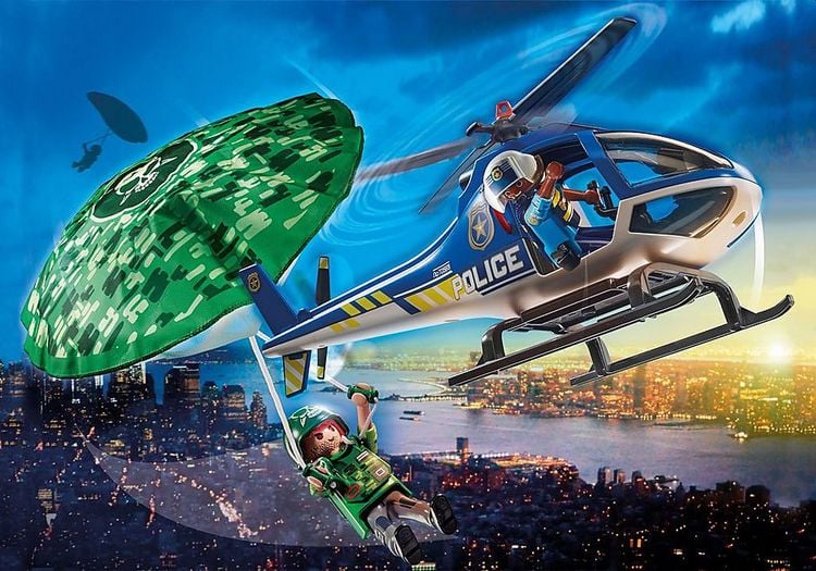 Produktbild: PLAYMOBIL® 70569 Polizei-Hubschrauber: Fallschirm-Verfolgung