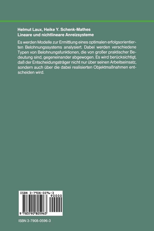Produktbild: Lineare und nichtlineare Anreizsysteme