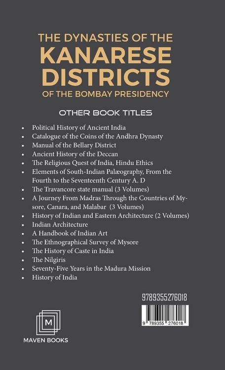 Produktbild: The Dynasties of the Kanarese Districts of the Bombay Presidency