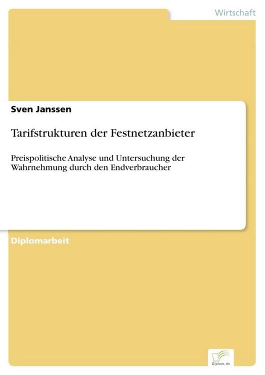Produktbild: Tarifstrukturen der Festnetzanbieter