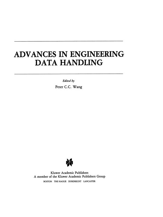 Produktbild: Advances in Engineering Data Handling