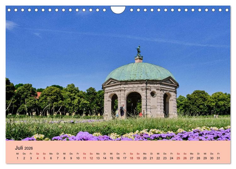 Produktbild: M&uuml;nchen - Unterwegs in der bayrischen Landeshauptstadt (Wandkalender 2026 DIN A4 quer), CALVENDO Monatskalender
