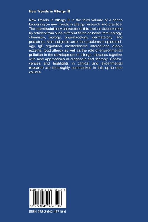 Produktbild: New Trends in Allergy III