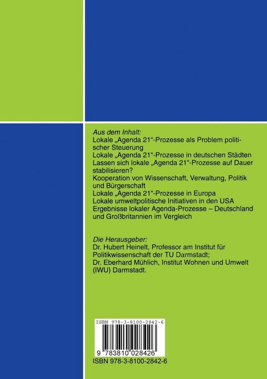 Produktbild: Lokale &bdquo;Agenda 21&ldquo;-Prozesse